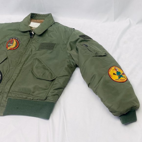 Men's Army Green Bomber Jacket Bomb Squad Tomcat Military Flyer Jacket - Picture 5 of 15